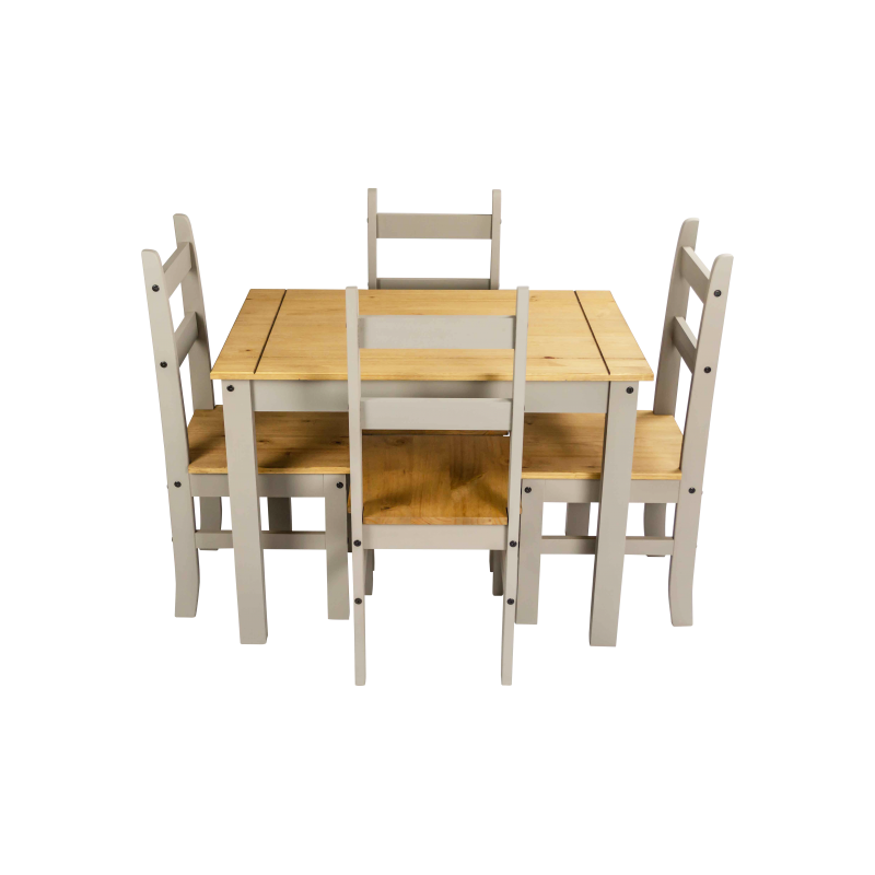 Corona Grey Wax Budget Dining Set